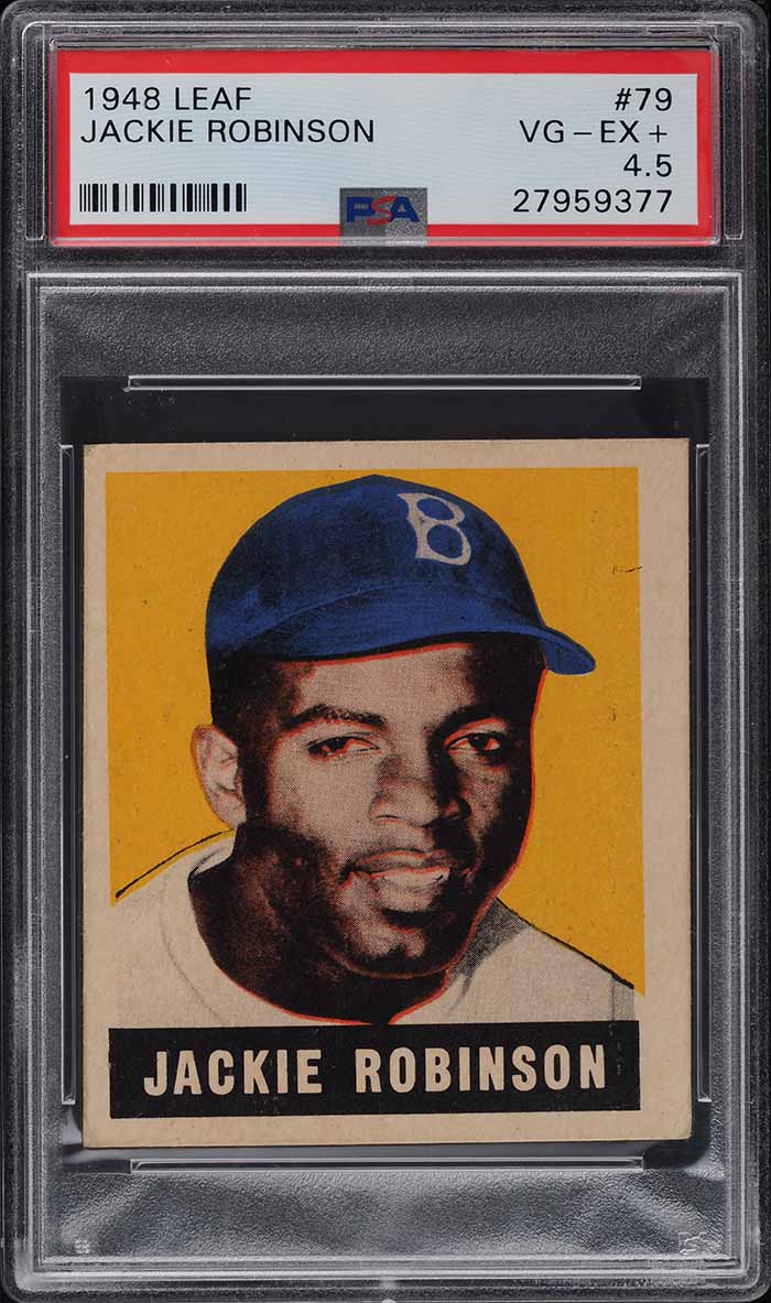 1948 Leaf Jackie Robinson ROOKIE #79 PSA 4.5 VGEX+