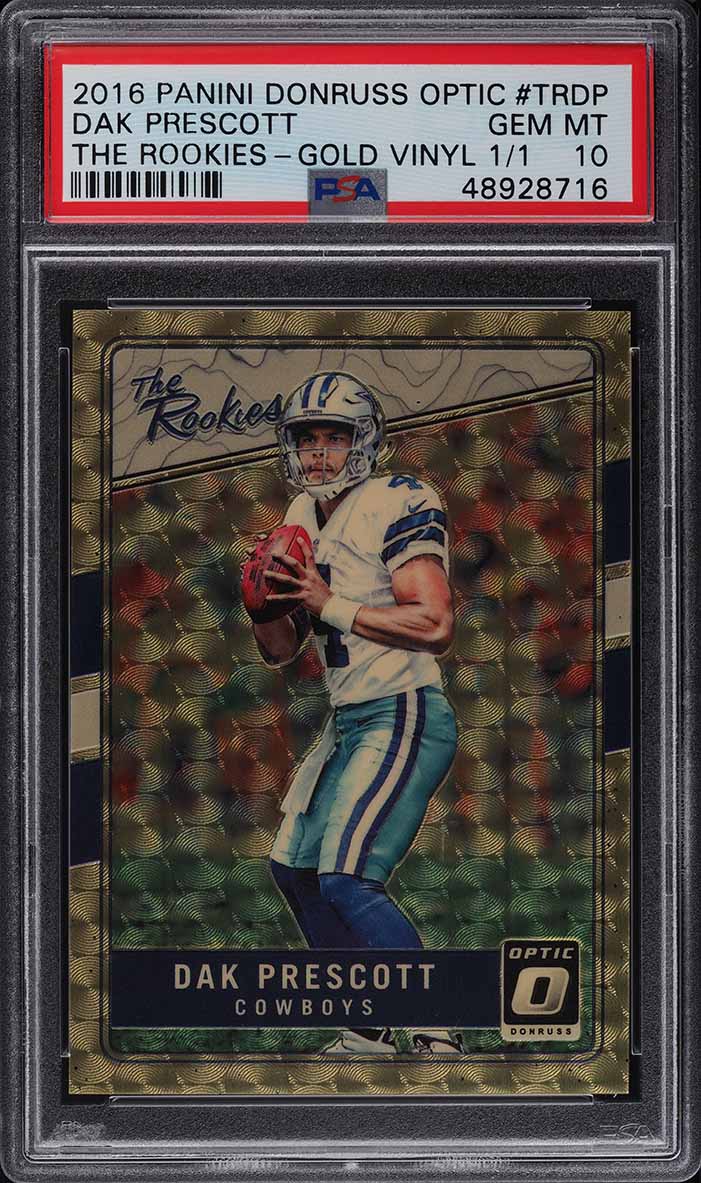 2016 Donruss Optic Gold Vinyl Dak Prescott ROOKIE RC 1/1 #TRDP PSA