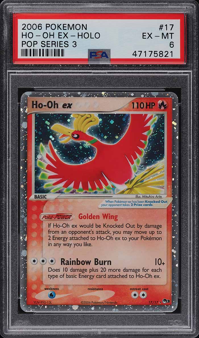 2006 Pokemon Pop Series 3 Holo Ho-Oh Ex #17 PSA 6 EXMT on Fanatics
