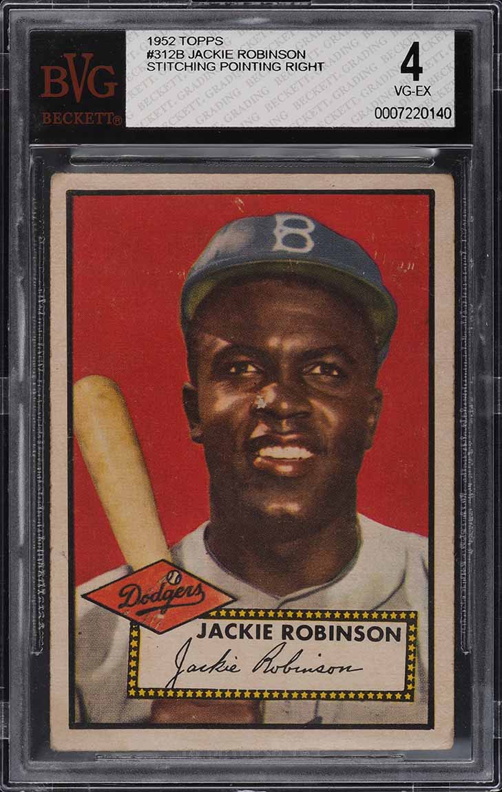 1952 Topps Jackie Robinson #312B BVG 4 VGEX