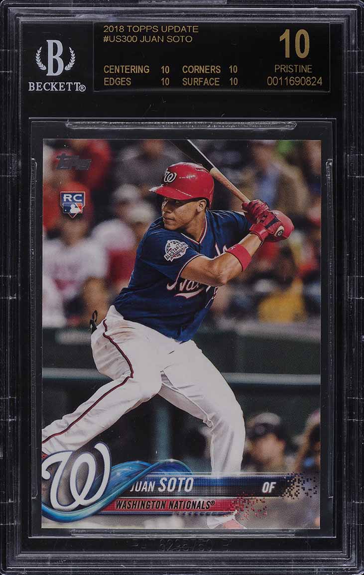 2018 Topps Update Batting Juan Soto ROOKIE #US300 BGS 10 BLACK