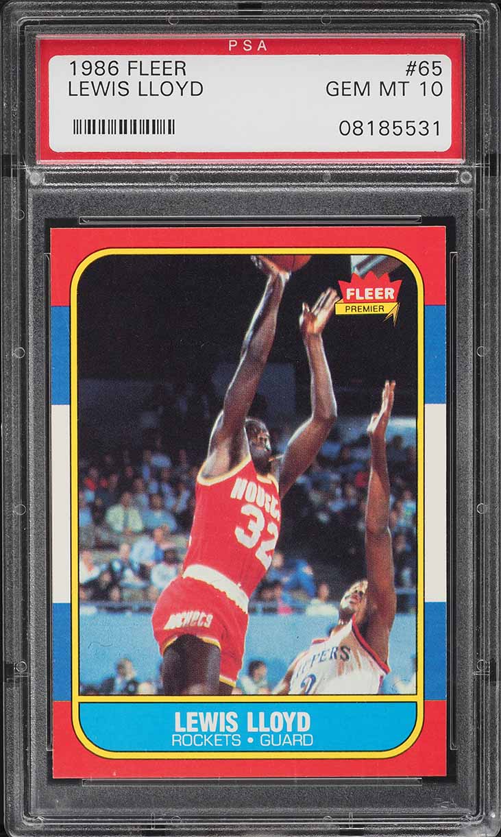 1986 Fleer Basketball Lewis Lloyd #65 PSA 10 GEM MINT