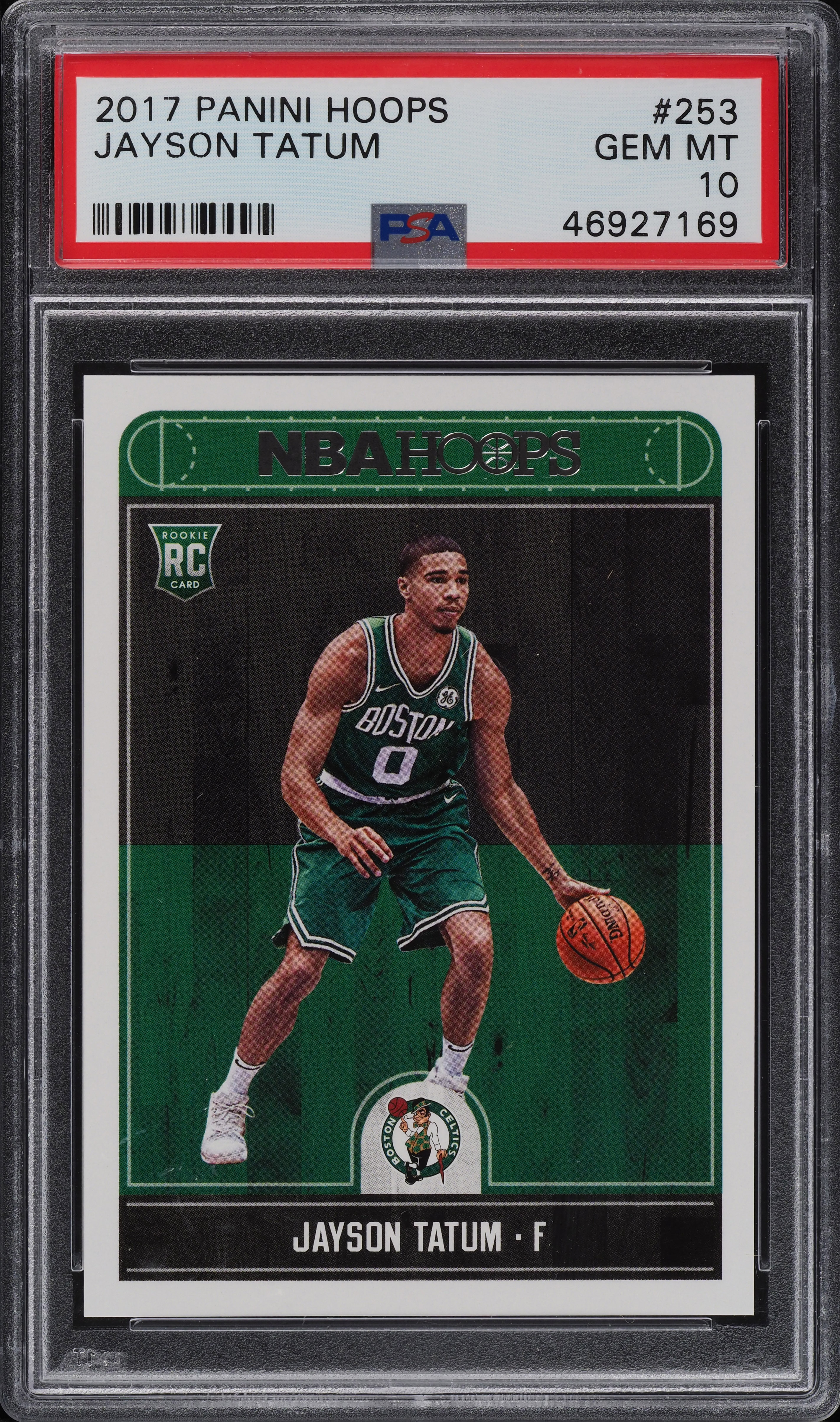 2017 Hoops Jayson Tatum ROOKIE RC #253 PSA 10 GEM MINT on Fanatics
