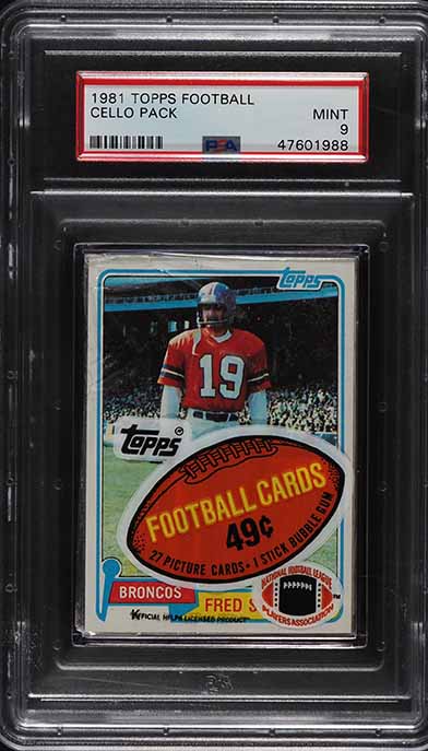 1981 Topps Football Cello Pack PSA 9 MINT