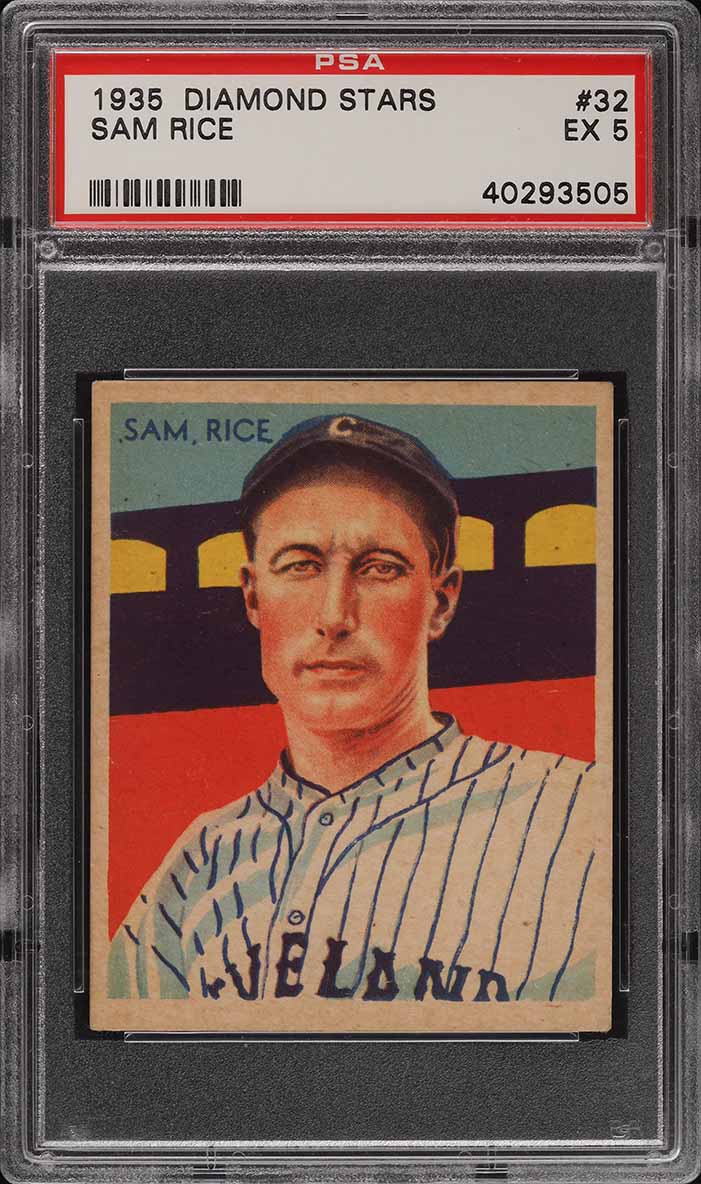 1935 Diamond Stars Sam Rice #32 PSA 5 EX
