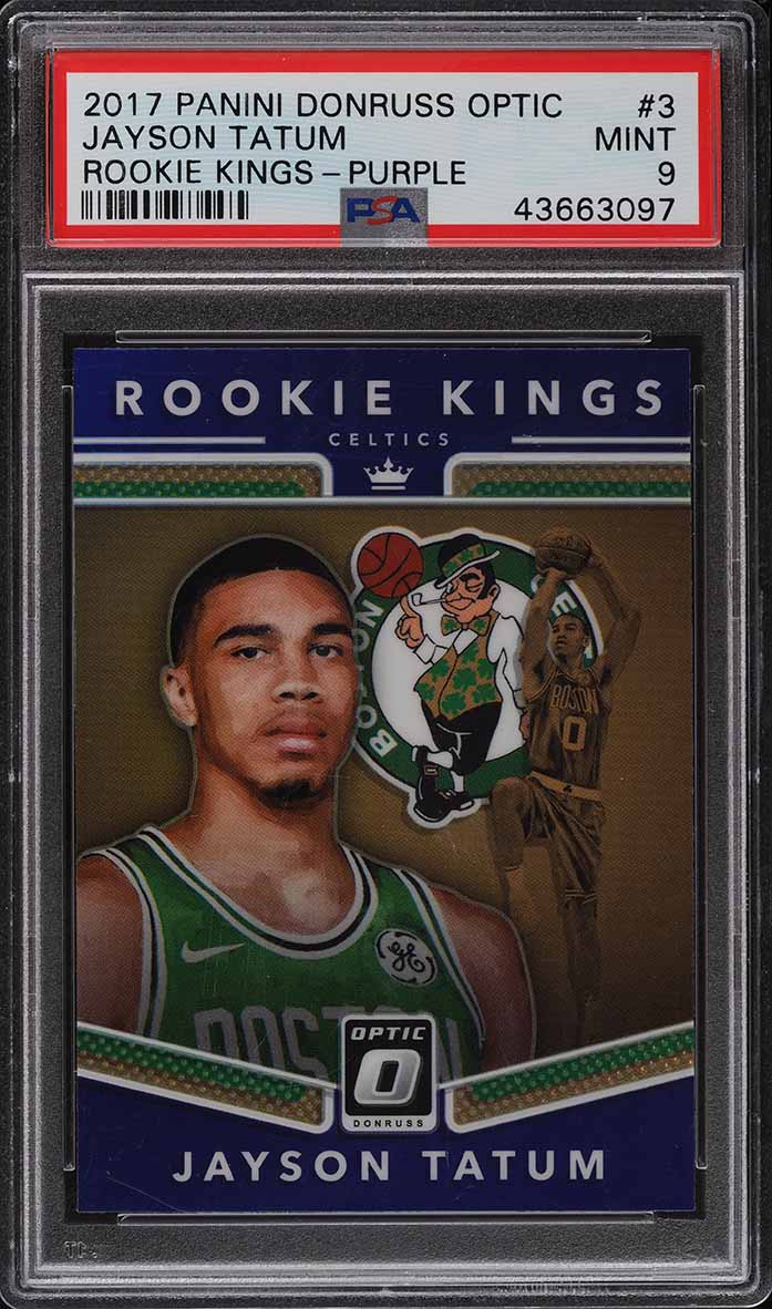 2017 Donruss Optic Rookie Kings Purple Jayson Tatum ROOKIE RC #3 PSA 9 MINT