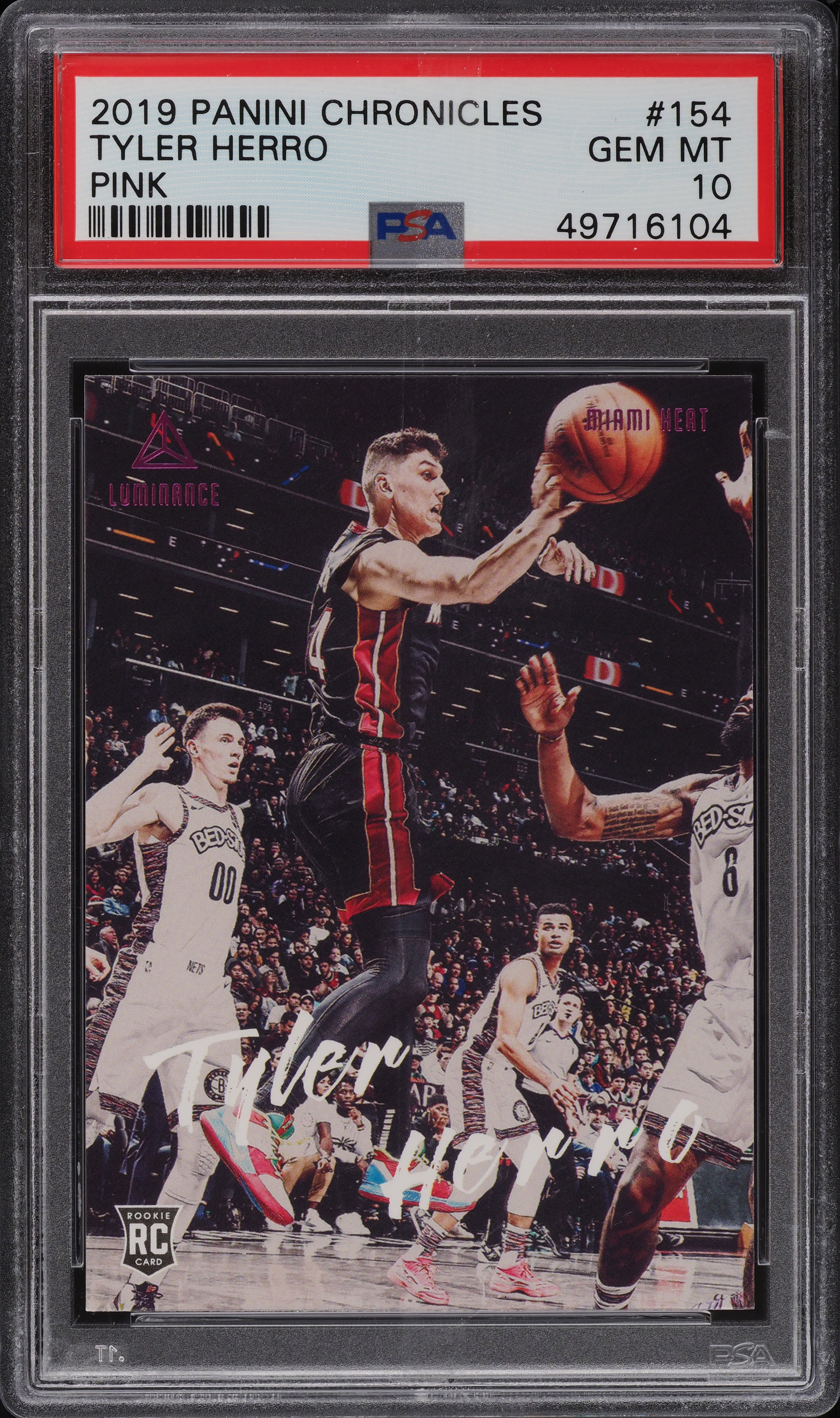 2019 Panini Chronicles Pink Tyler Herro ROOKIE #154 PSA 10 GEM