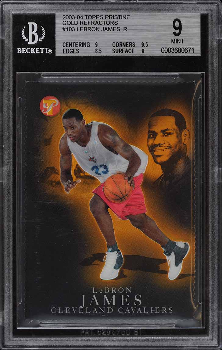 topps pristine lebron james rookie