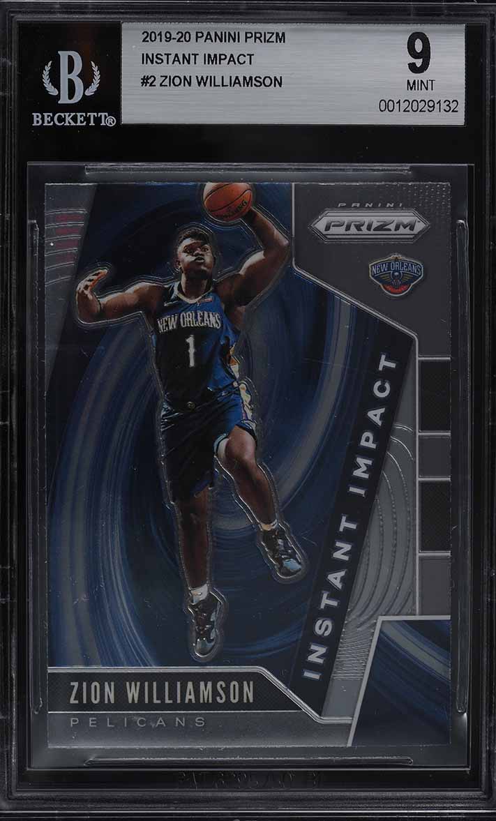 2019 Panini Prizm Instant Impact Zion Williamson ROOKIE RC #2 BGS