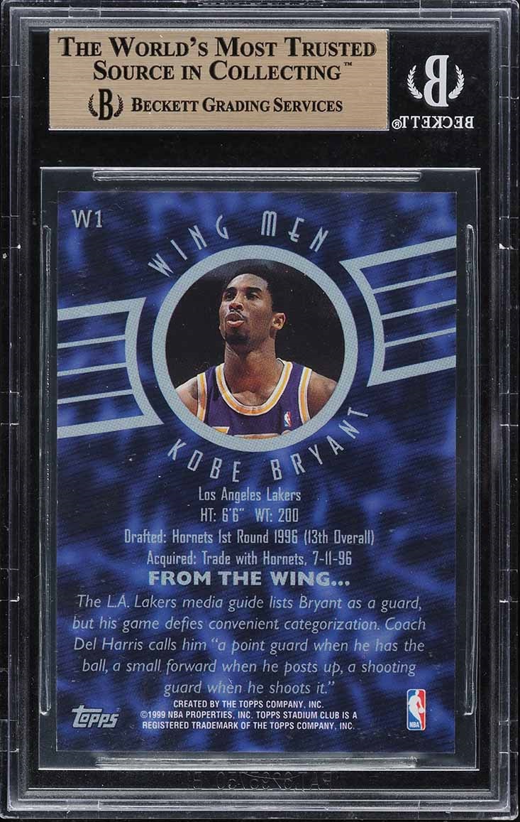 1998 Stadium Club Wing Men Kobe Bryant #W1 BGS 9.5 GEM MINT