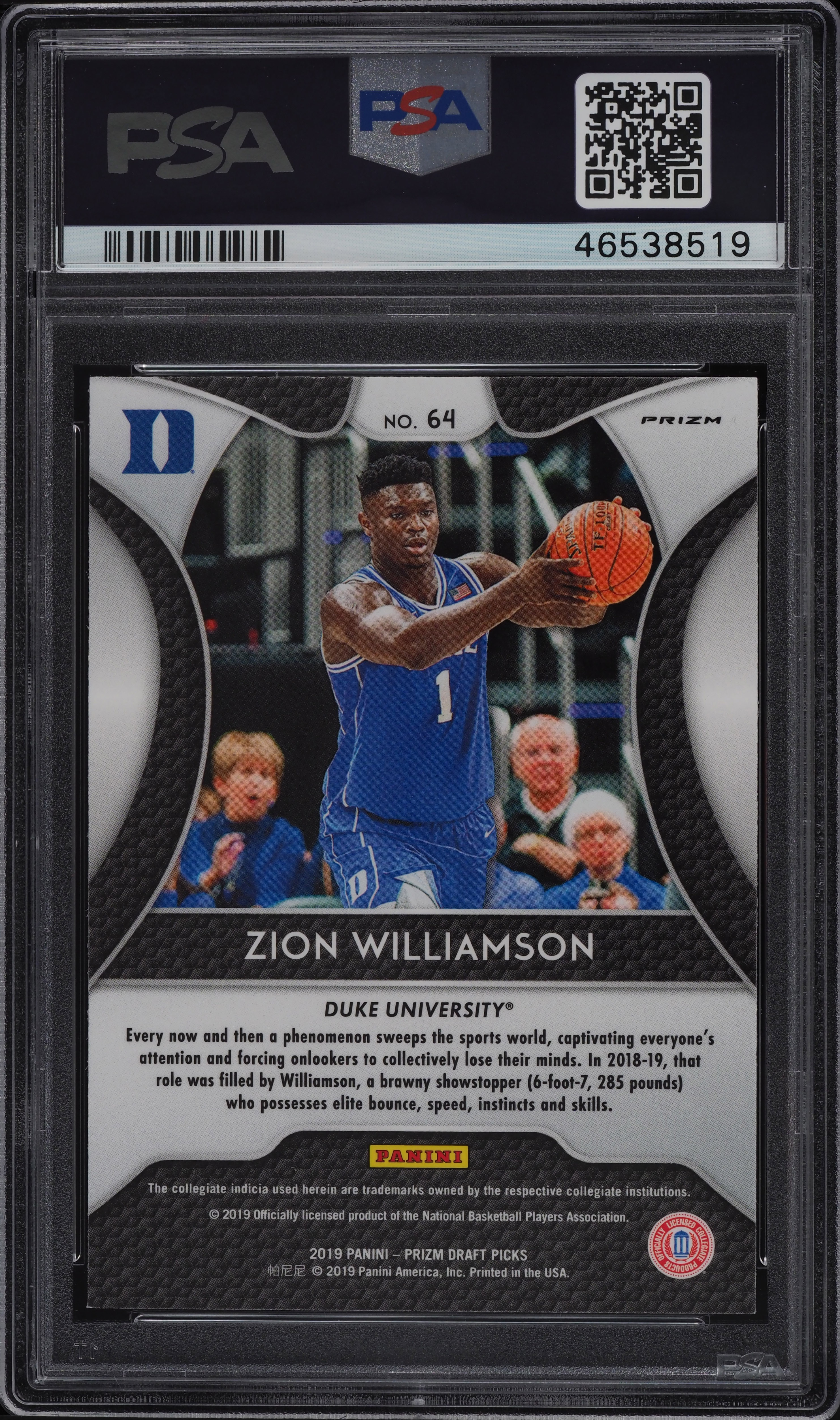 2019 Panini Prizm Draft Pink Pulsar Prizms Zion Williamson ROOKIE