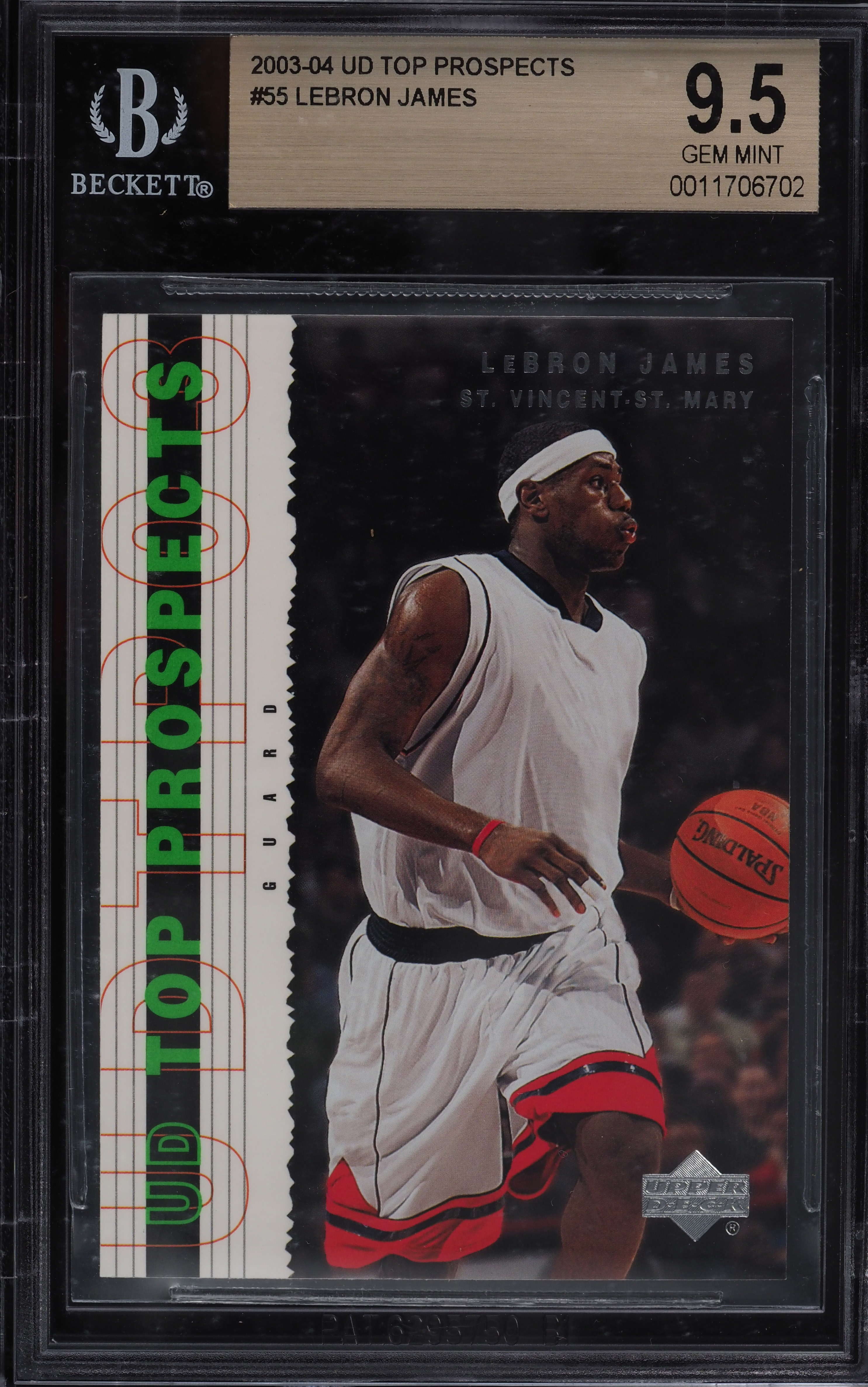 lebron james top prospect card