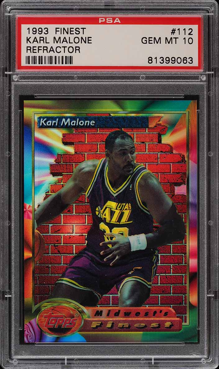 1993 Finest Refractor Karl Malone #112 PSA 10 GEM MINT on Fanatics