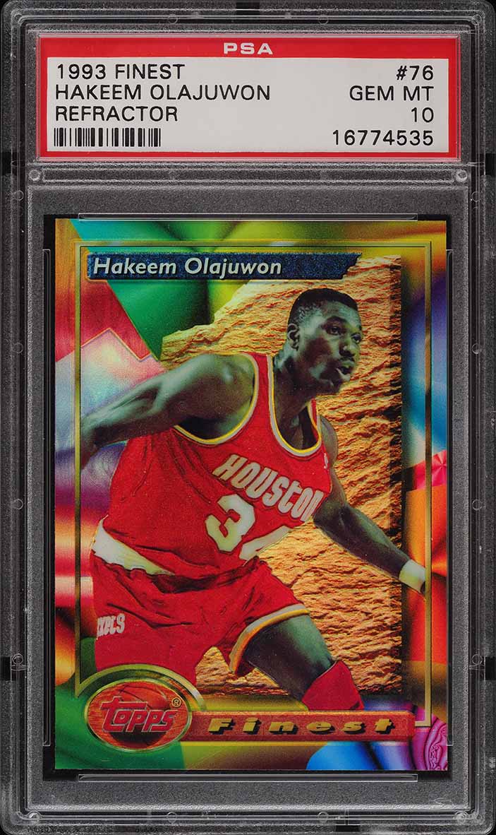 1993 Finest Refractor Hakeem Olajuwon #76 PSA 10 GEM MINT