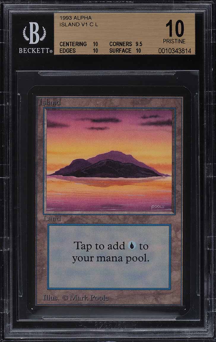 1993 Magic The Gathering MTG Alpha Dual Land Tropical Island PSA