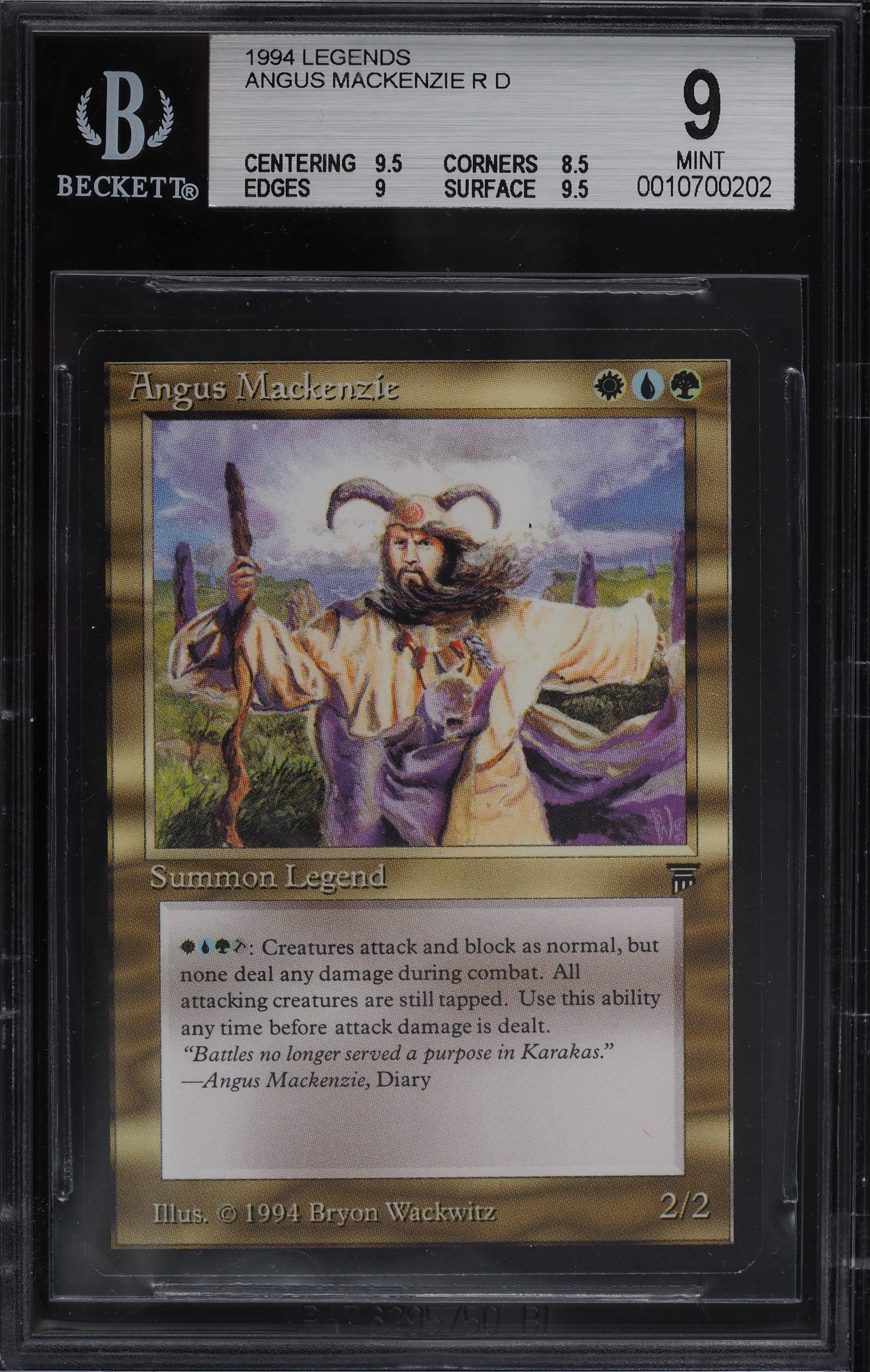 1994 Magic The Gathering MTG Legends Angus Mackenzie R D BGS 9