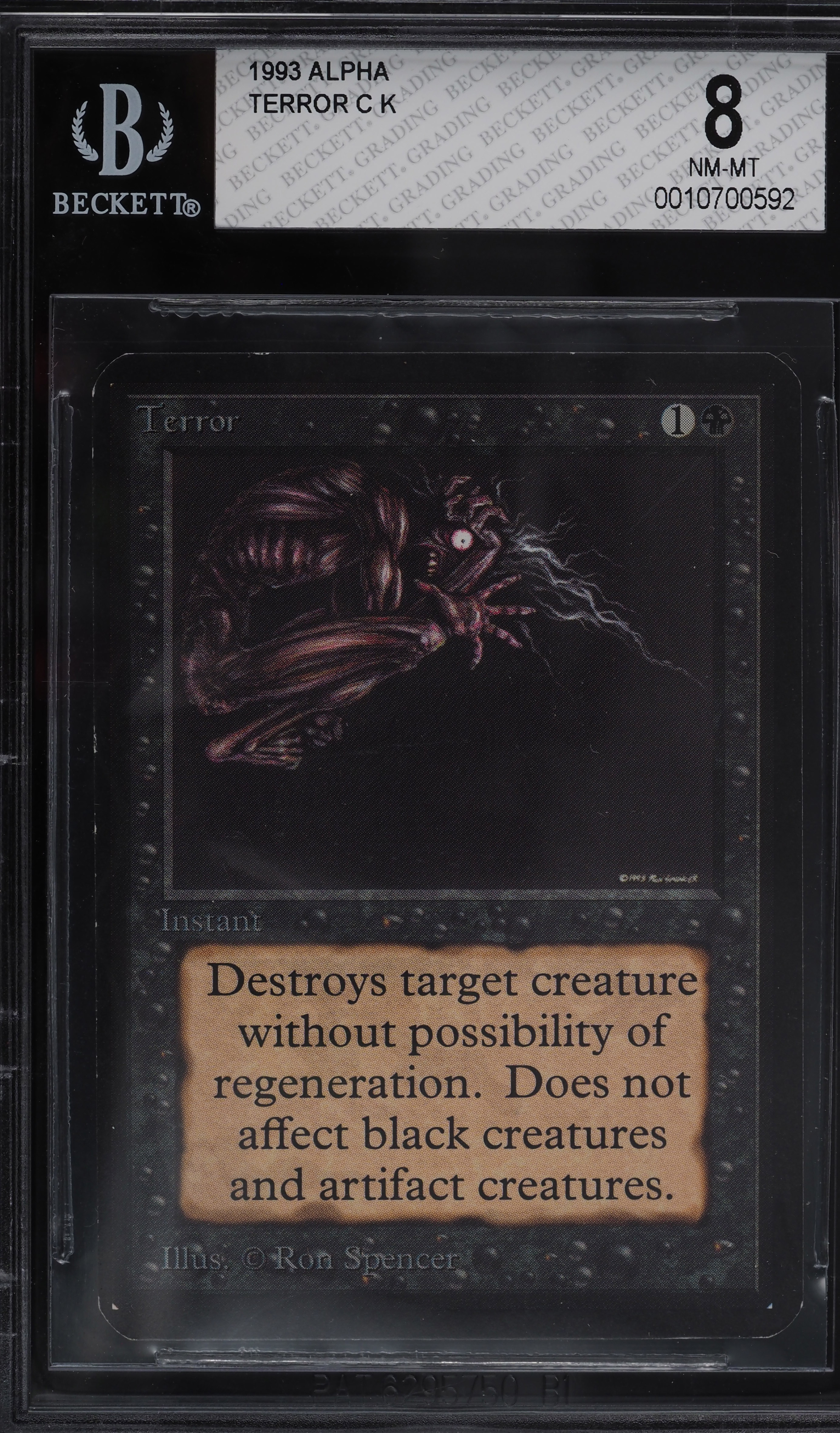 α Terror 1993 Magic The Gathering MTG Alpha Terror C K BGS 8 NM-MT on