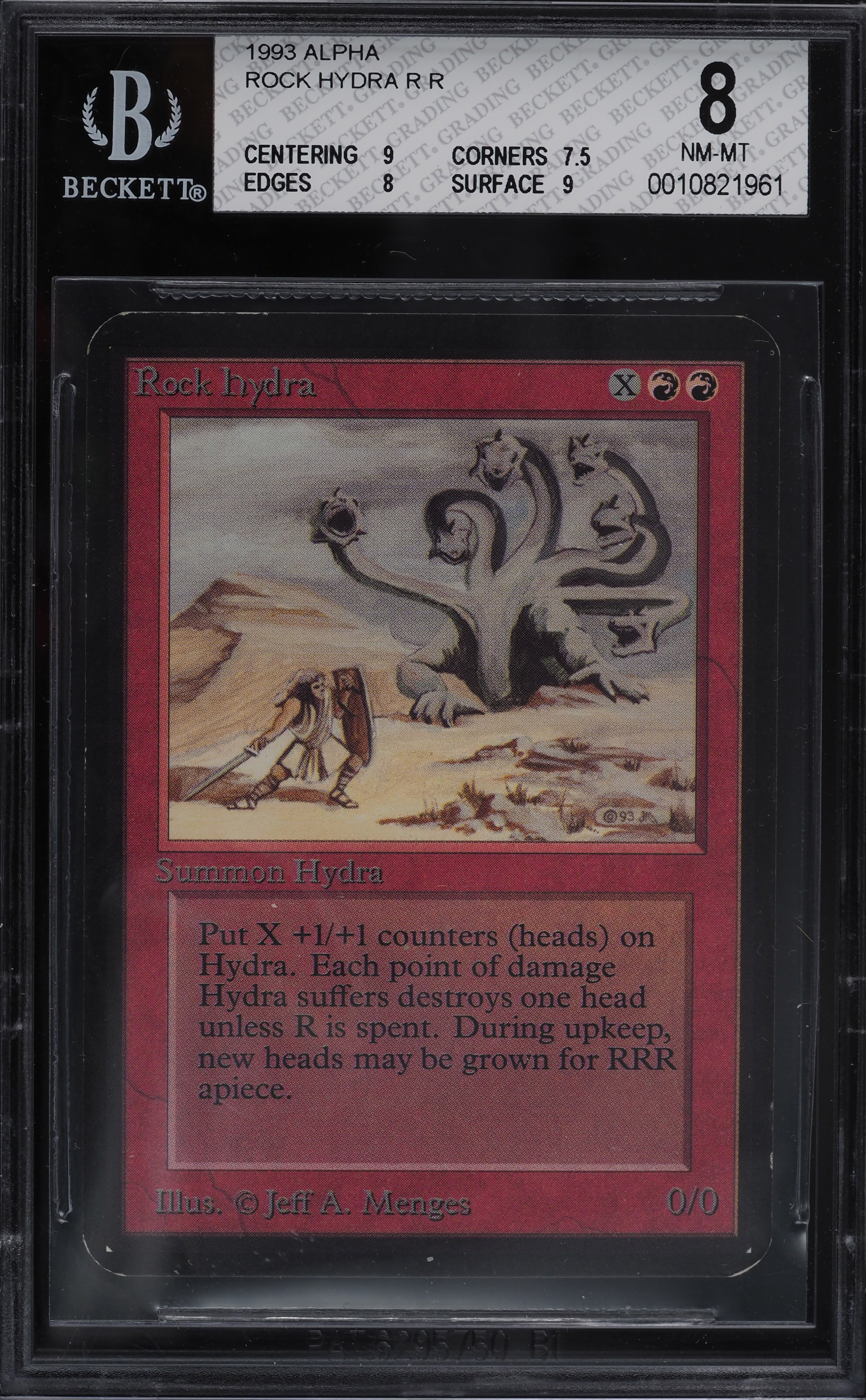 1993 Magic The Gathering MTG Alpha Rock Hydra R R BGS 8 NM-MT on