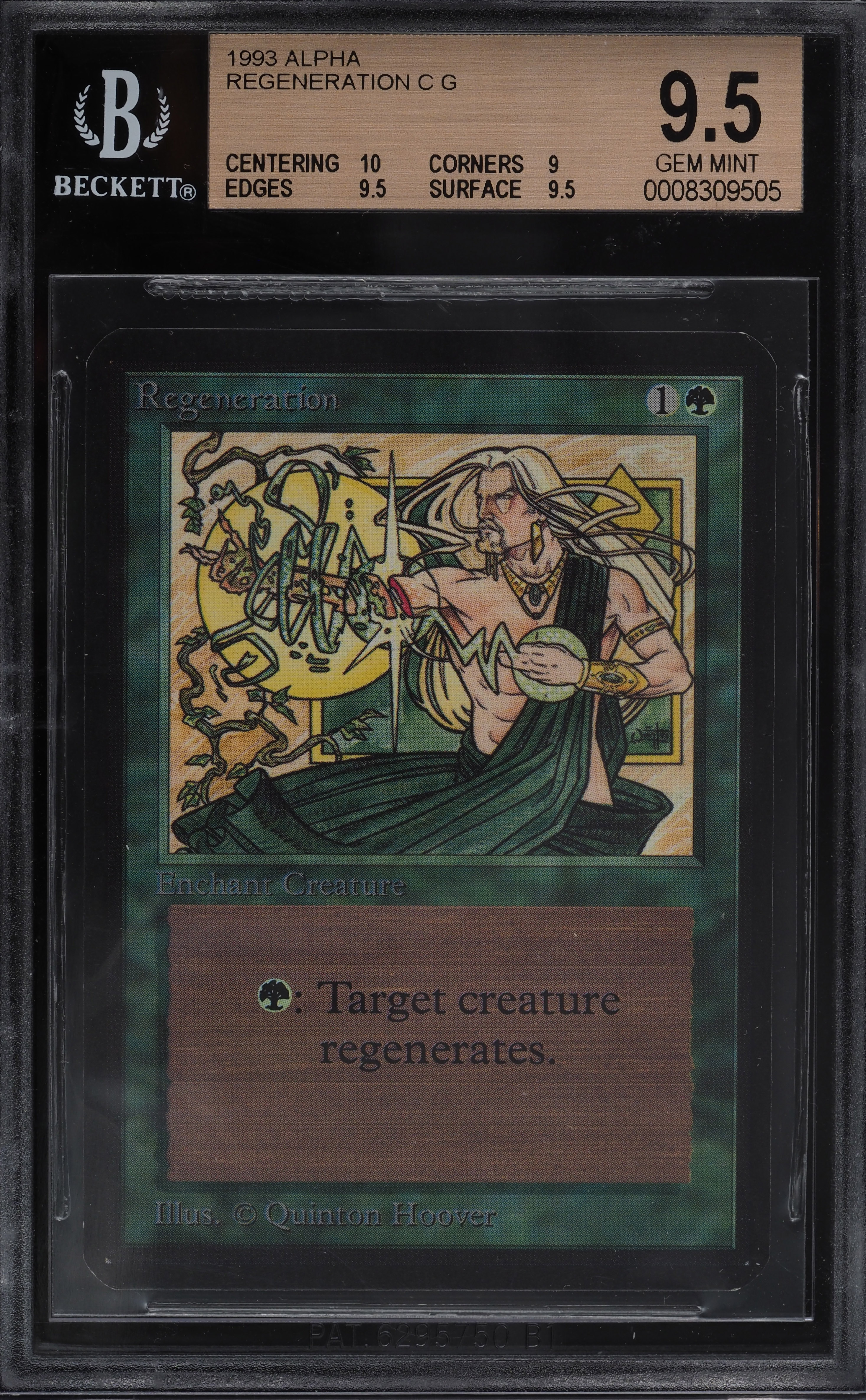 1993 Magic The Gathering MTG Alpha Regeneration C G BGS 9.5 GEM