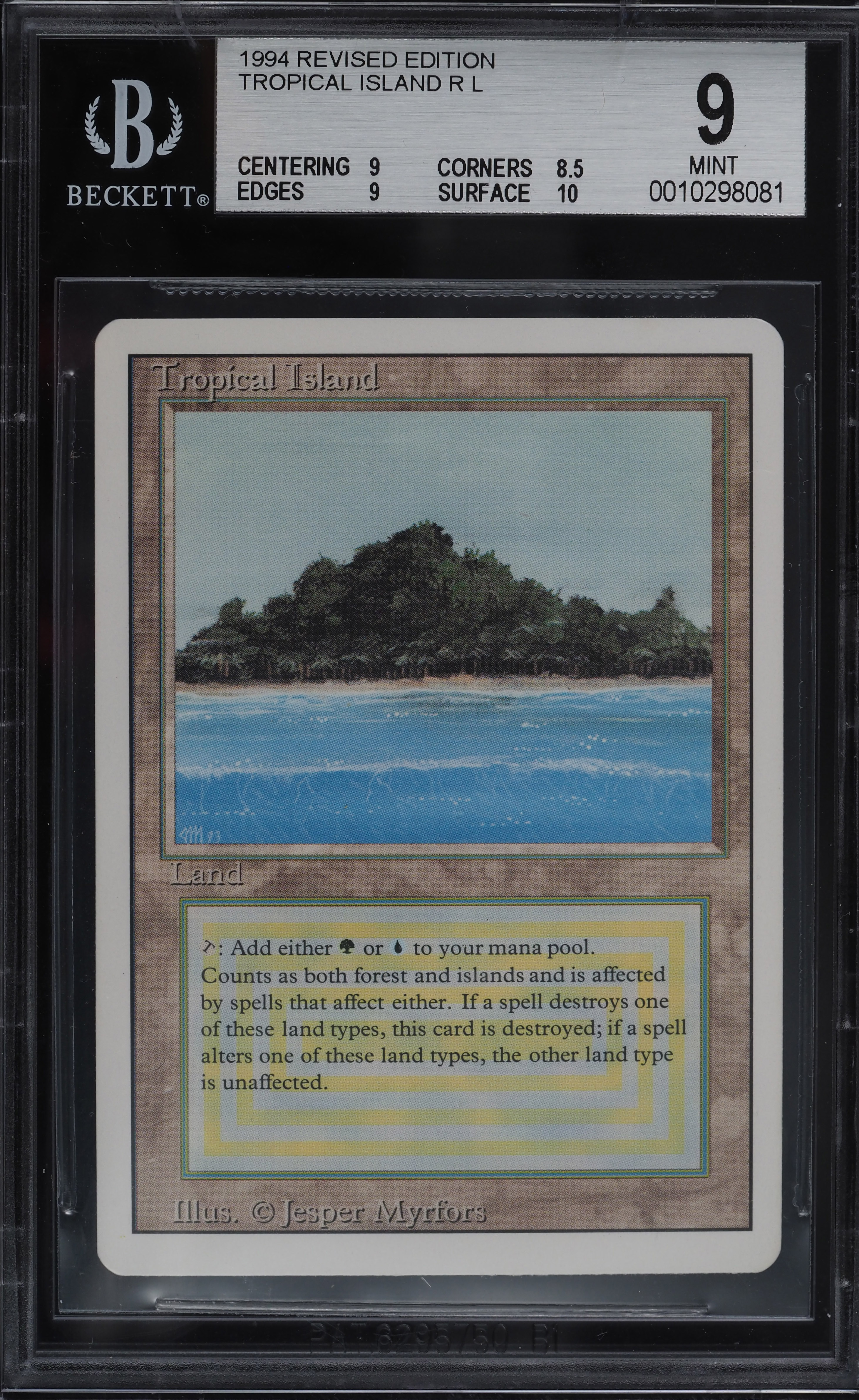 1994 Magic The Gathering MTG Revised Edition Dual Land Tropical