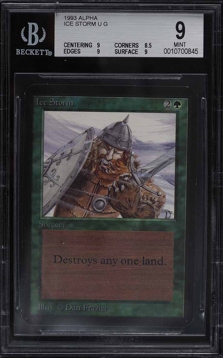 1993 Magic The Gathering MTG Alpha Ice Storm U G BGS 9 MINT