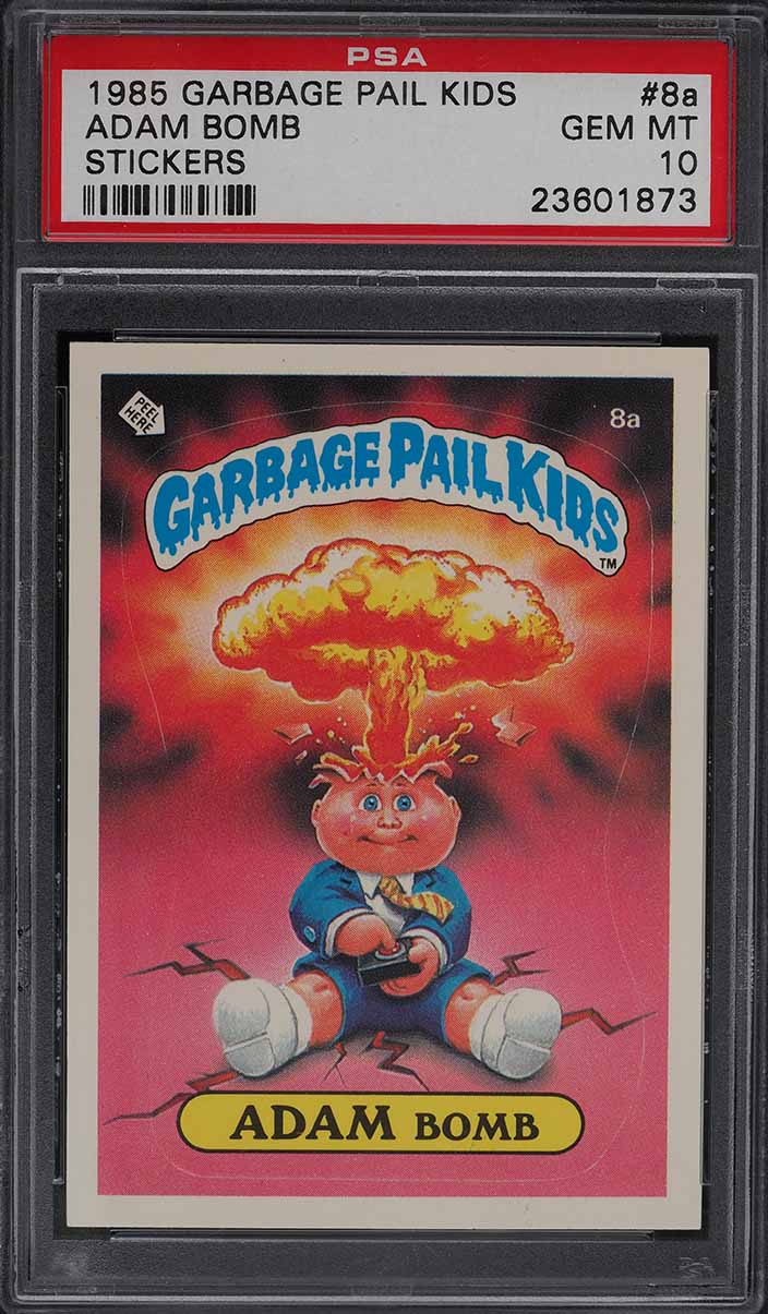 1985 Topps Garbage Pail Kids Stickers Adam Bomb #8a PSA 10 GEM MINT