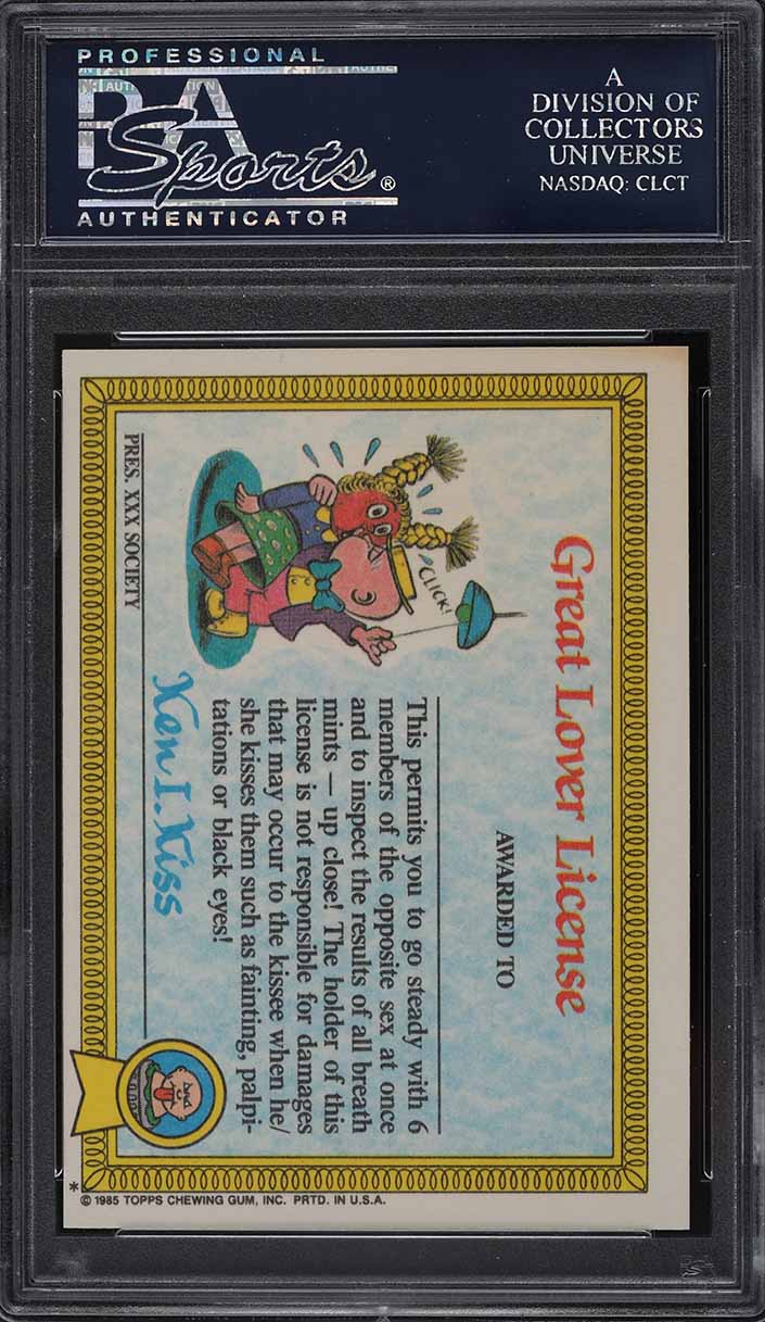 1985 Topps Garbage Pail Kids Stickers Potty Scotty #14a PSA 10 GEM MINT