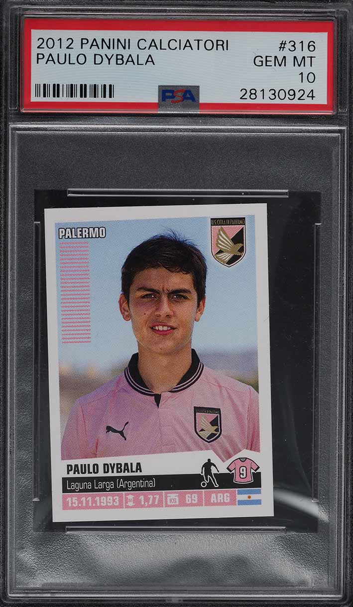 2012 Panini Calciatori Paulo Dybala ROOKIE RC #316 PSA 10 GEM MINT