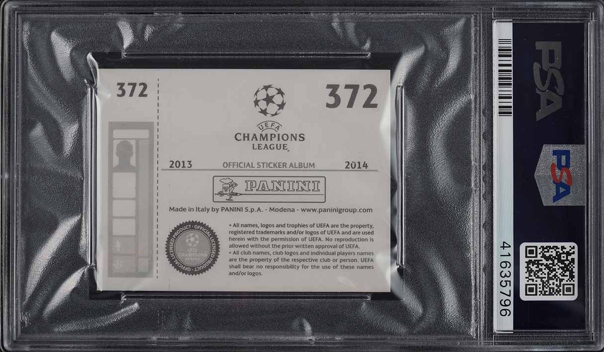 2013 Panini Uefa Champions League Stickers Mohamed Salah ROOKIE RC #372 PSA 10