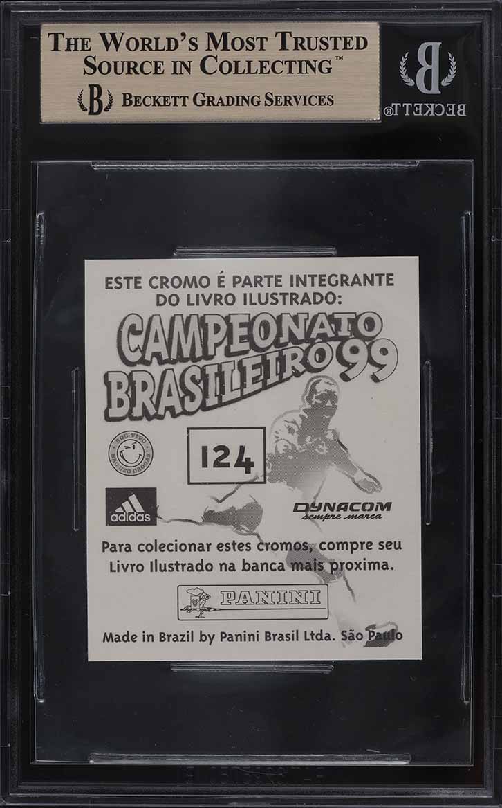 1999 Panini Campeonato Brasileiro Stickers Ronaldinho ROOKIE #124 BGS 9.5