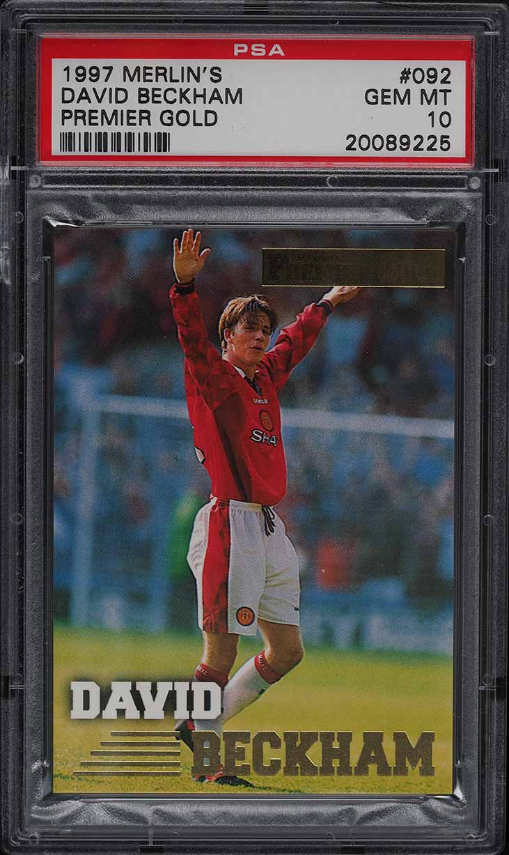 1997 Merlin's Premier Gold David Beckham #92 PSA 10 GEM MINT