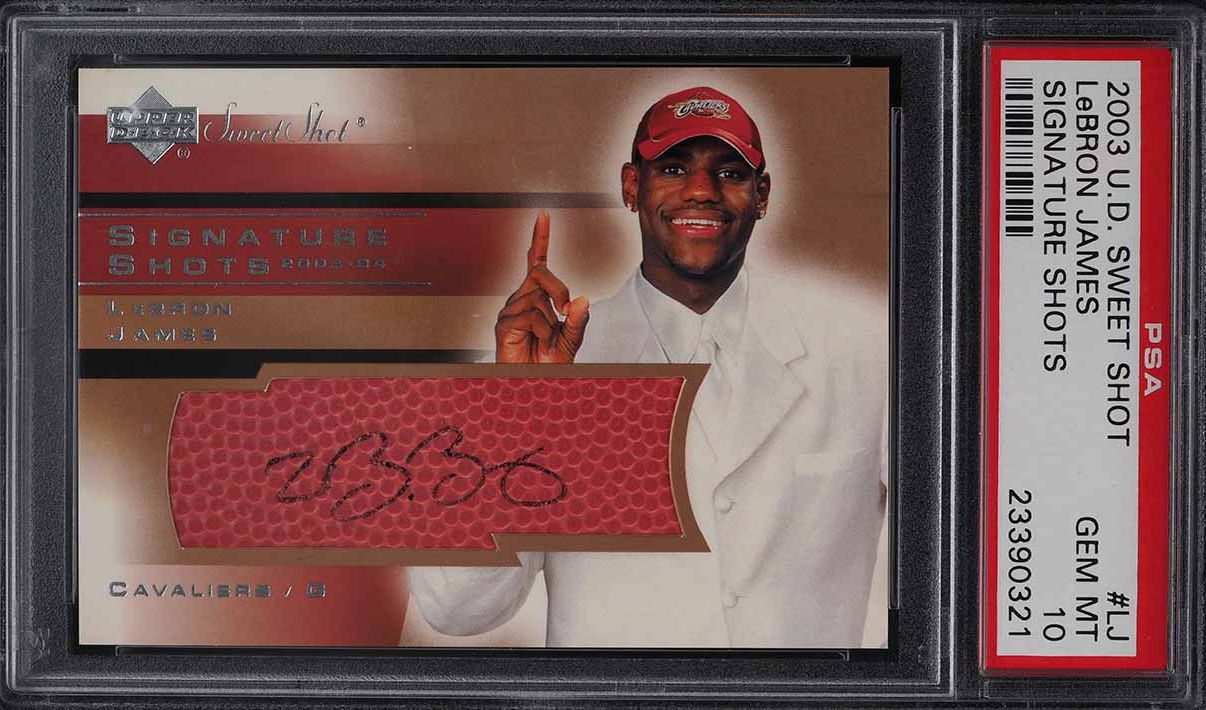 2003 Upper Deck Sweet Shot Signature LeBron James ROOKIE PATCH AUTO PSA 10 GEM