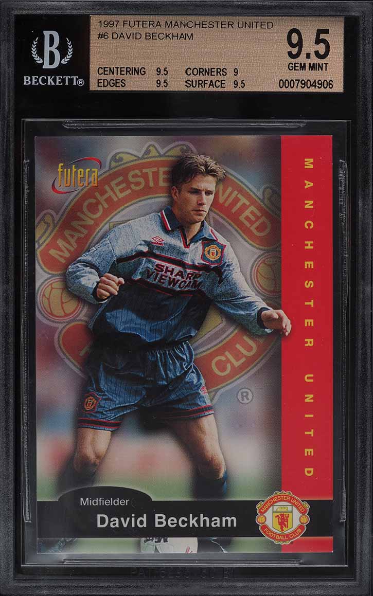 1997 Manchester United Futera David Beckham #6 BGS 9.5 GEM MINT