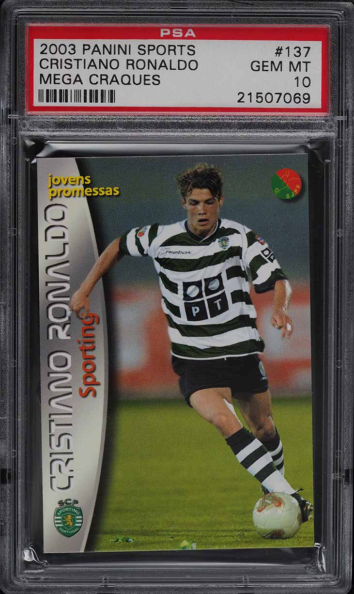 2004 Topps Premier Gold Cristiano Ronaldo ROOKIE #MU6 PSA 9 MINT