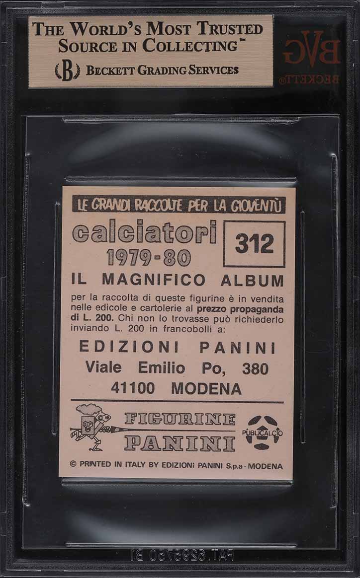 1979 Panini Calciatori Stickers Diego Maradona ROOKIE #312 BVG 9.5 GEM MINT