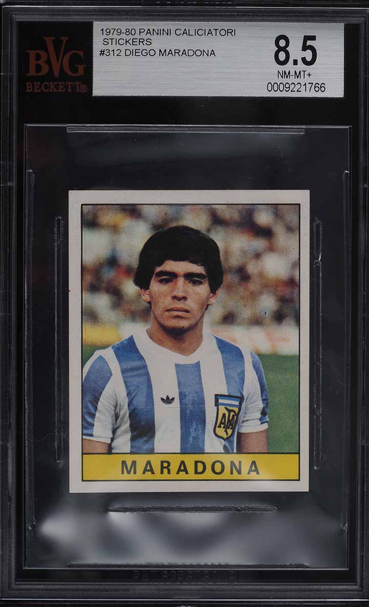 1979 Panini Calciatori Stickers Diego Maradona ROOKIE #312 BVG 8.5 NM-MT+