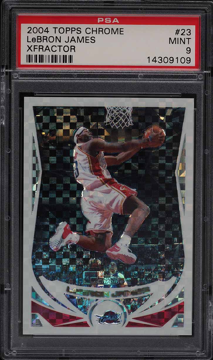 2004 Topps Chrome Xfractor LeBron James /110 #23 PSA 9 MINT on