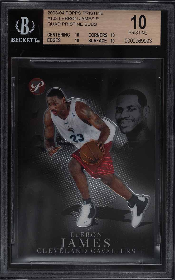 topps pristine lebron james rookie