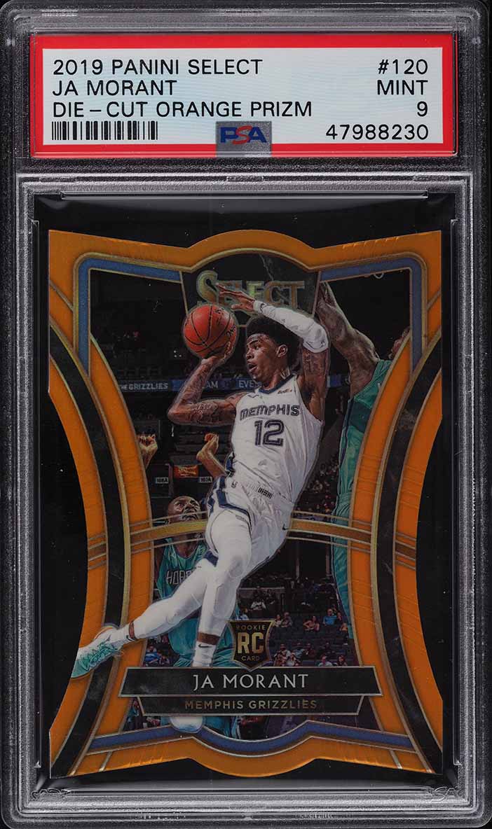 2019 Select Orange Prizm Die-Cut Ja Morant ROOKIE RC /65 #120 PSA