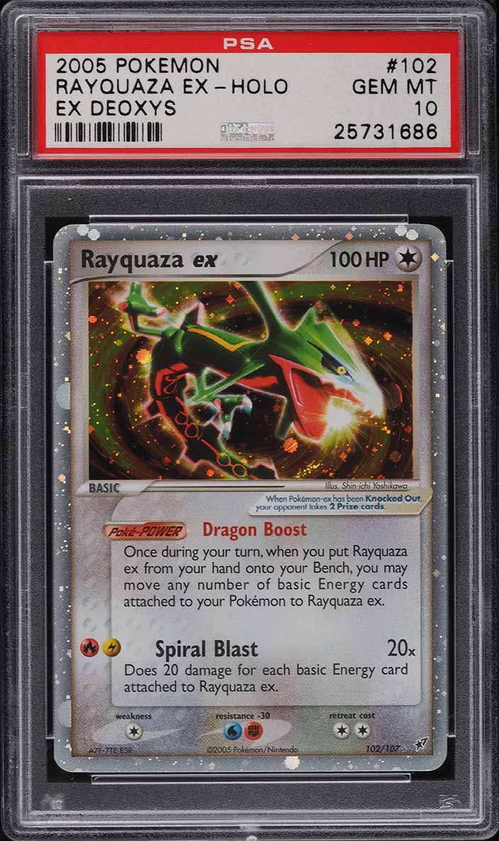 2005 Pokemon EX Deoxys Holo Rayquaza ex #102 PSA 10 GEM MINT on Fanatics  Collect