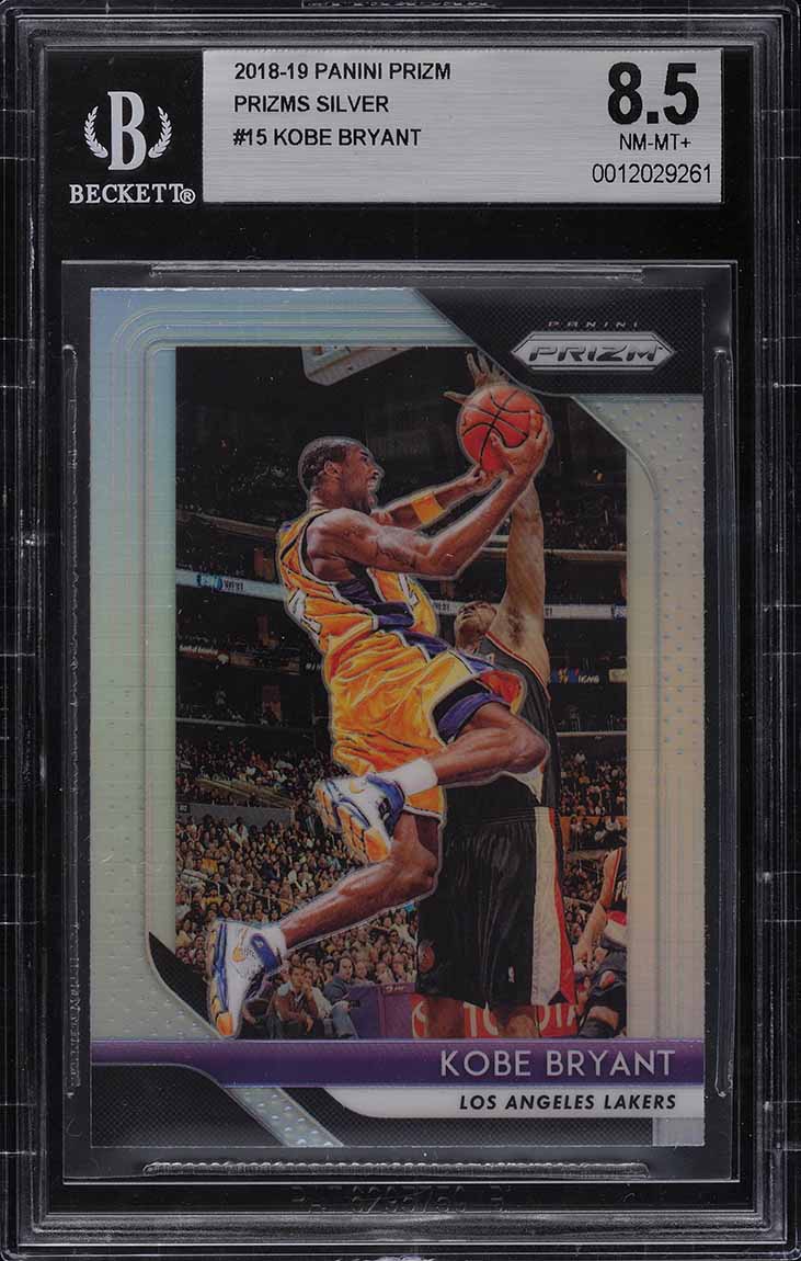 2018 Panini Prizm Silver Prizms Kobe Bryant #15 BGS 8.5 NM-MT+