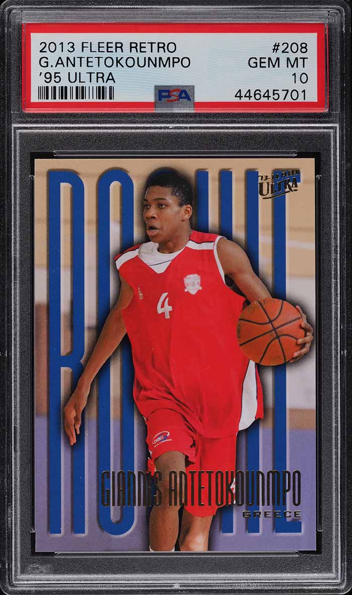 2013 Fleer Retro '95 Ultra Giannis Antetokounmpo ROOKIE RC #208 PSA 10 GEM MINT