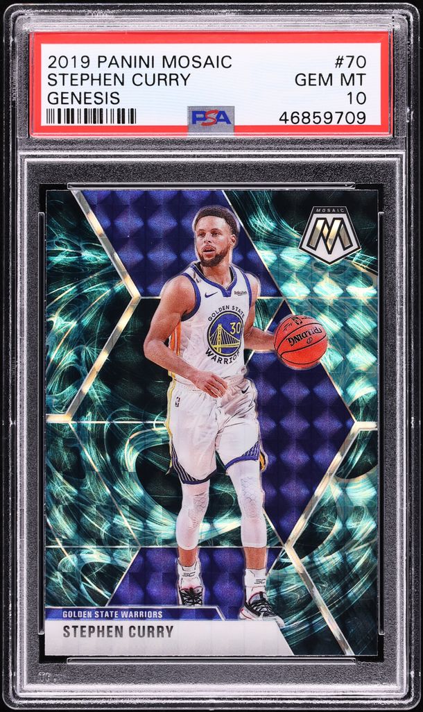 2019 Panini Mosaic Genesis Stephen Curry #70 PSA 10 GEM MINT on