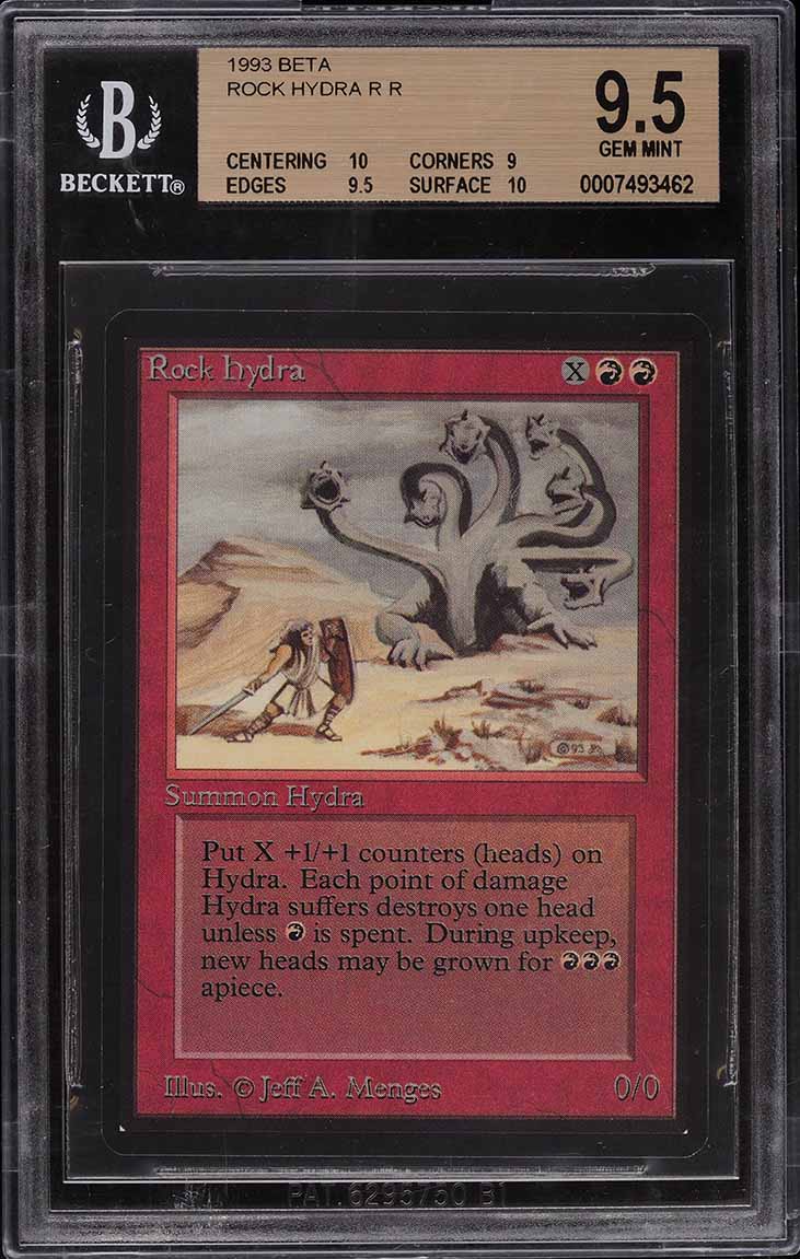 1993 Magic The Gathering MTG Beta Rare Rock Hydra BGS 9.5 GEM MINT