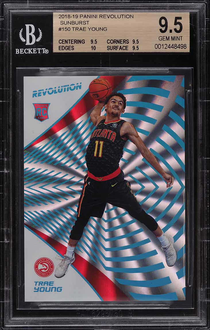 2018 Panini Revolution Sunburst Trae Young ROOKIE /75 #150 BGS 9.5 GEM MINT