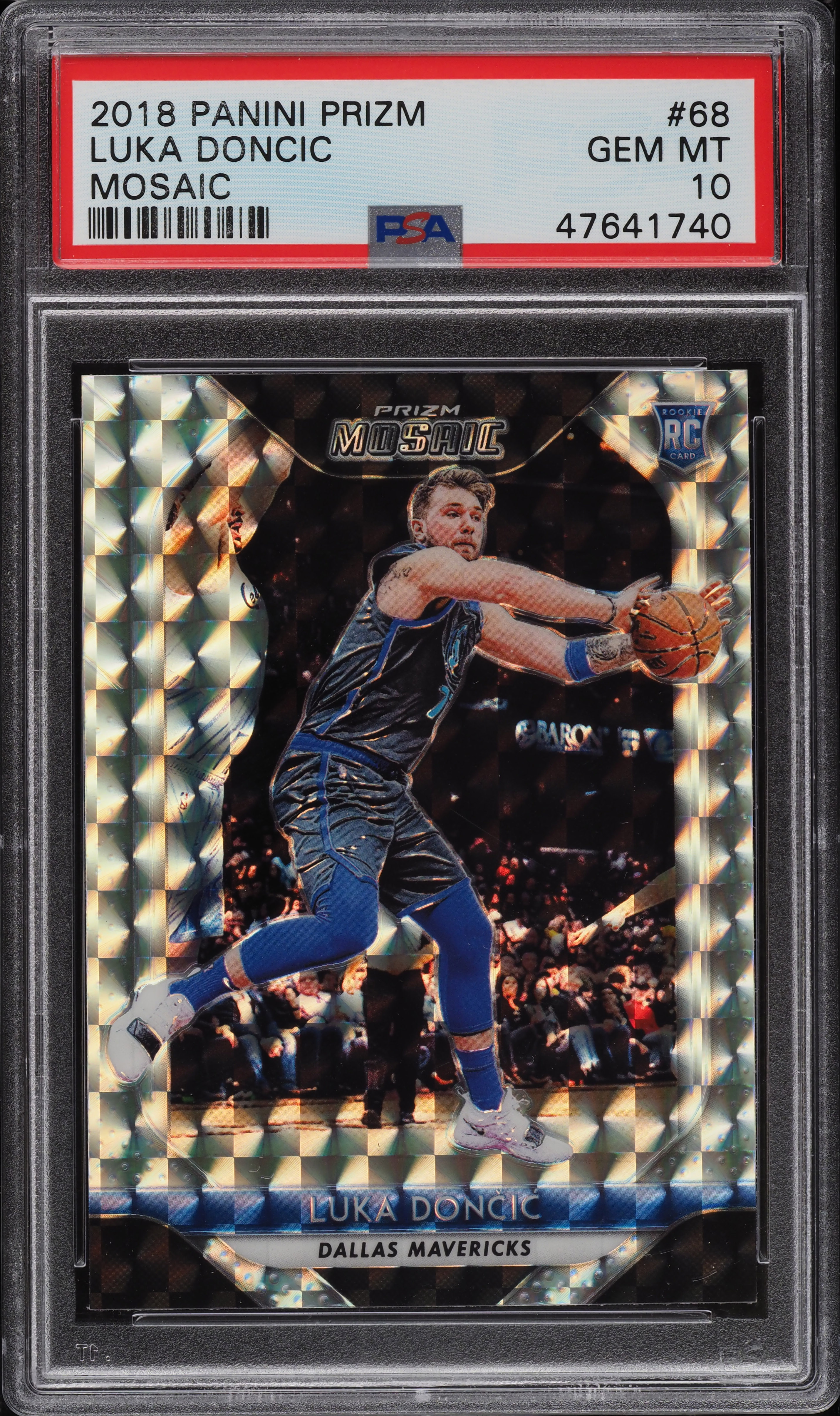 2018 Panini Prizm Mosaic Luka Doncic ROOKIE RC #68 PSA 10 GEM MINT