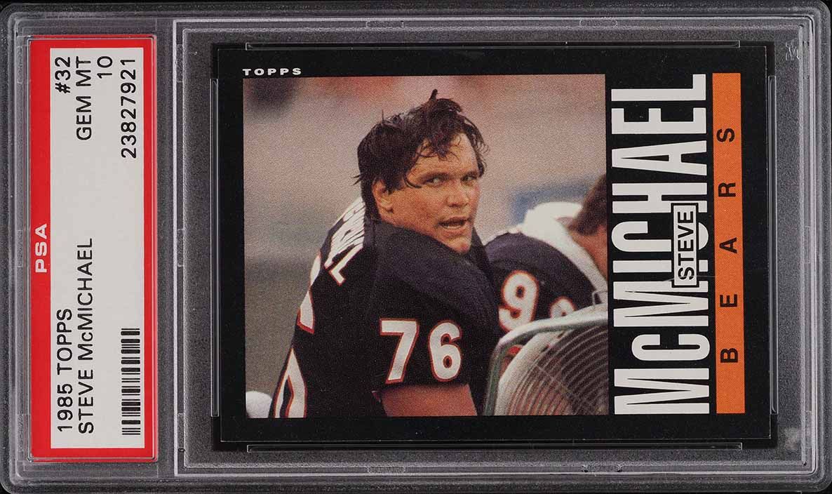 1985 Topps Football Steve McMichael ROOKIE #32 PSA 10 GEM MINT