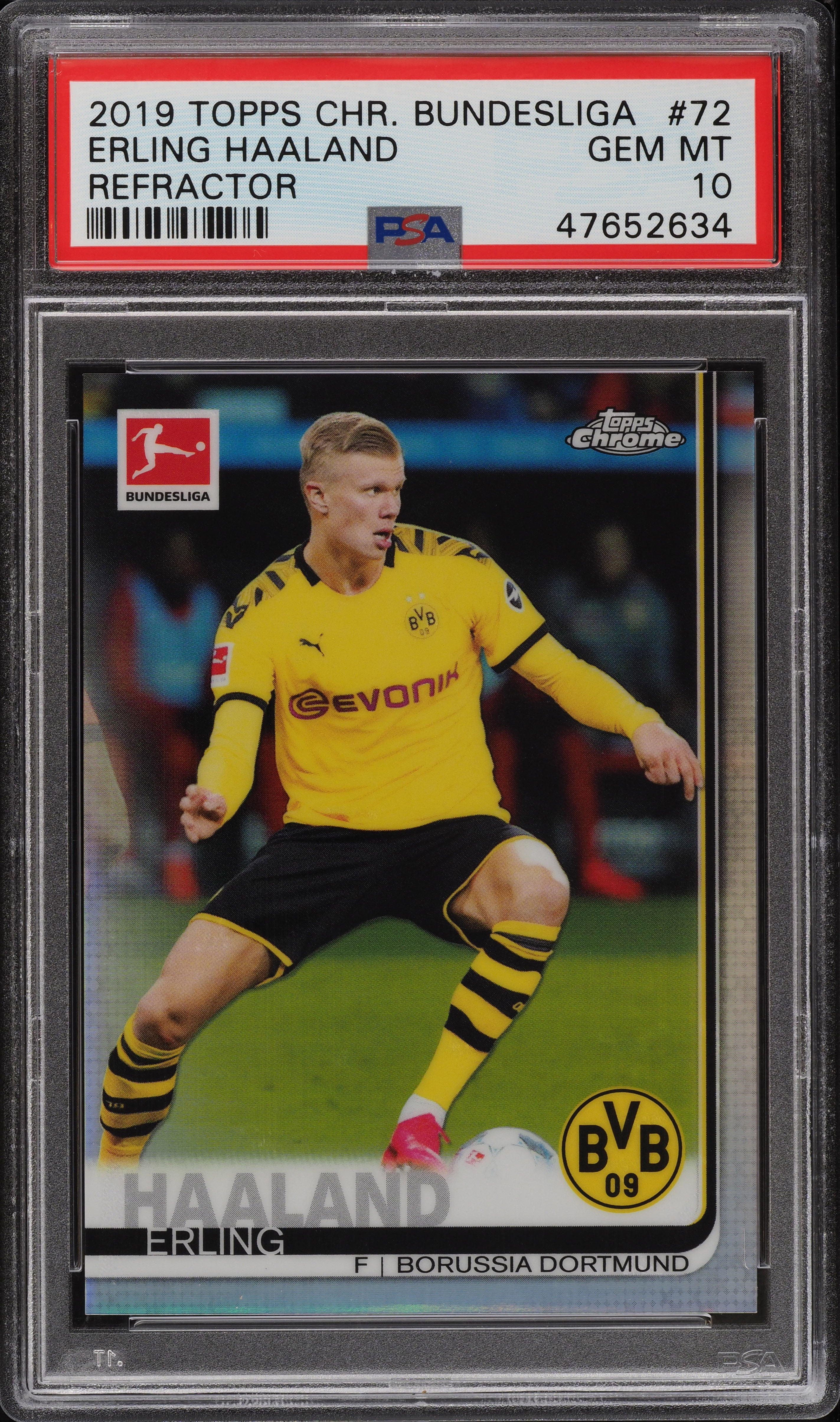 PSA9超激レア 2019 Topps Chrome UCL Erling Haaland アーリング