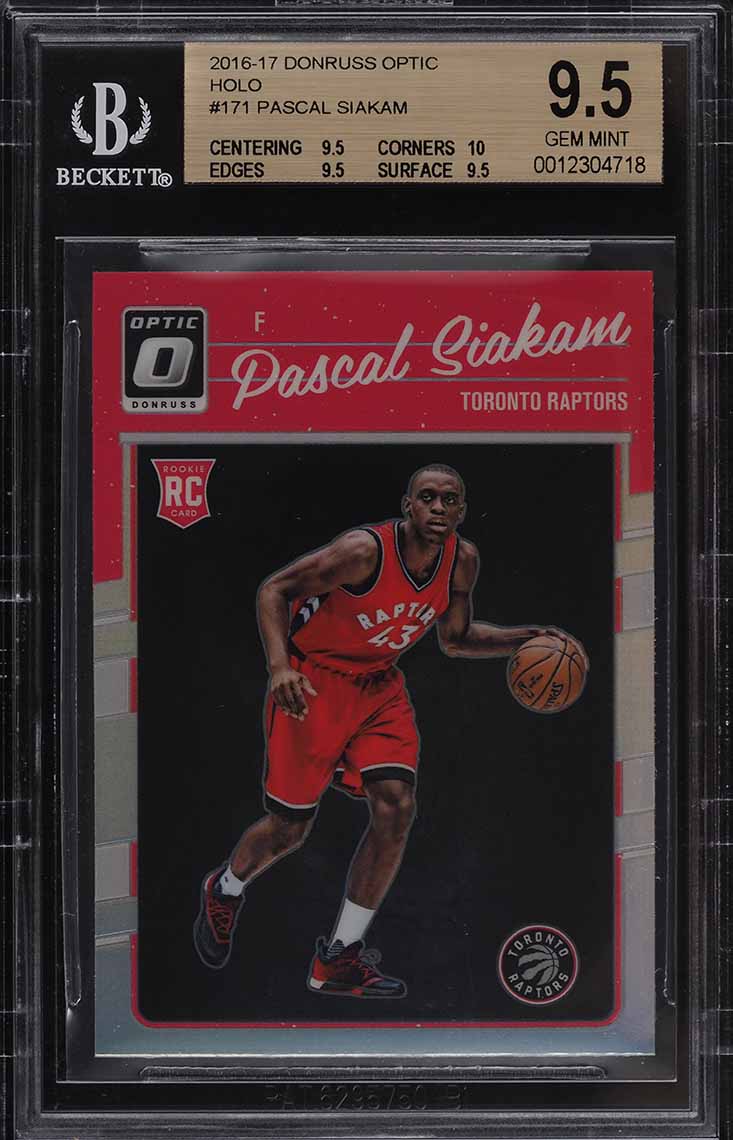 2016 Donruss Optic Holo Pascal Siakam ROOKIE RC #171 BGS 9.5 GEM MINT