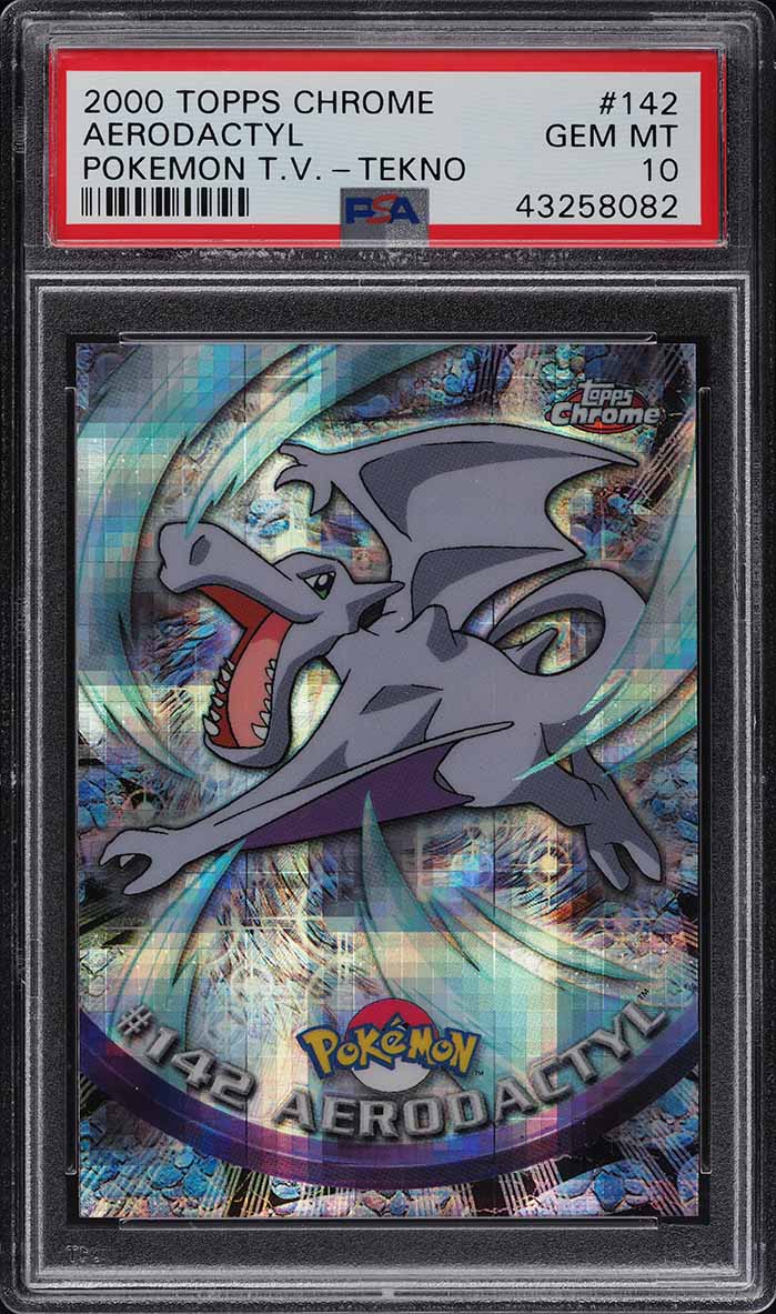 2000 Topps Chrome Pokemon Series 2 Tekno Aerodactyl #142 PSA 10 GEM MINT